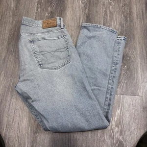 Polo Ralph Lauren Jeans Mens 34x32 Light Wash Varick Slim Straight Blue Denim - Picture 1 of 14
