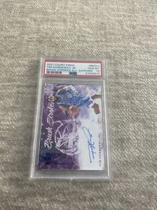 2021-22 Panini Court Kings Tim Hardaway jr Brush Strokes Auto  /25 Mavs PSA 10