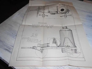 1904 vorgeschlagenes tragbares Heißluftanlagendiagramm Fort HG Wright Fishers Island NY - Bild 1 von 4