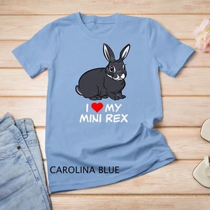 Camiseta unisex Love My Black Otter Mini Rex Rabbit - Imagen 1 de 15