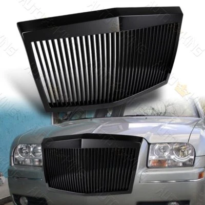 FIT 05-10 CHRYSLER 300 300C ABS BLACK ROLLS ROYCE PHANTOM STYLE FRONT GRILLE - Image 1 of 4