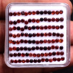110 Pcs Natural Mozambique Garnet 2.20mm Untreated Round Diamond Cut Gemstones - Picture 1 of 6