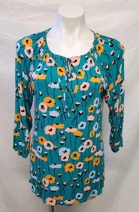 LULAROE Damen Stretch Tunika Oberteil 3/4 Arm grün geblümt Gr. Small (330) - Bild 1 von 6