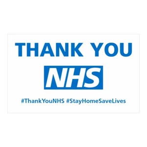 5 Fuß x 3 Fuß Danke NHS Support Flagge oder Banner mit 20 % Spende - Bild 1 von 3