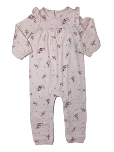 Baby Gap Ragazze 18-24 Mesi Ruffle Floreale Rosa Biologico - Foto 1 di 9