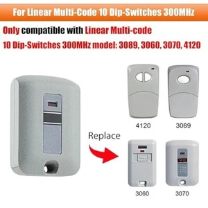 1PC Remotes for Linear Multicode 10 DIP 109020 300MHz Garage Door - Picture 1 of 6