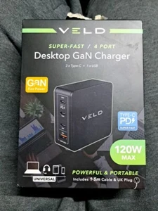 VELD Superschnelles 120W 4 Port GaN Desktop Gan Ladegerät TYP C - Bild 1 von 1