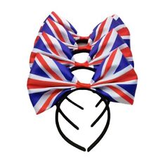 Blue Stripe Headwear Accessories Union Jack GB Flag Bow hair hoop Bow Headband