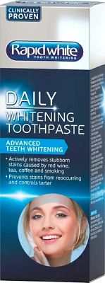 RAPIDWHITE Rapid White Daily Whitening Toothpaste 100ml Advanced Teeth Whitening