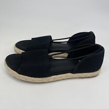 Eileen Fisher Espadrilles Mews Black Sandals Open Toe Womens Size 7