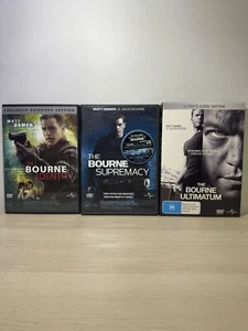The Bourne Identity / the Bourne Supremacy / the Bourne Ultimatum 3 DVD Set - Picture 1 of 6