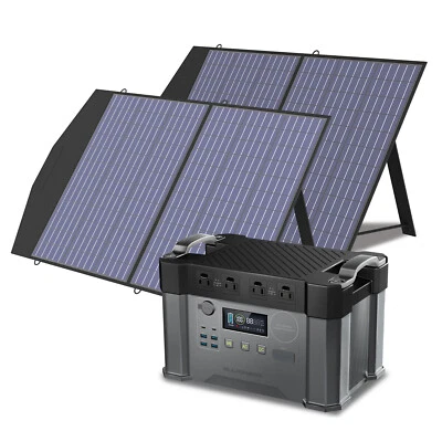 ALLPOWERS 2400W S2000 PRO Portable Power Station + 100W Solar Panel Home Backup