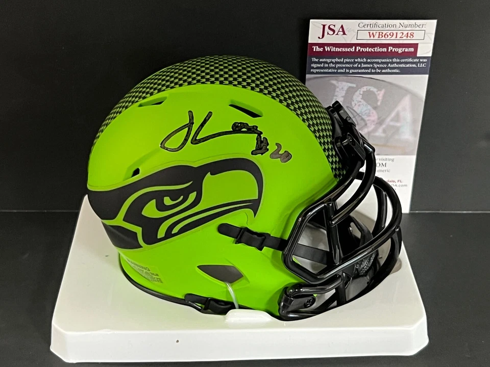 Julian Love Seattle Seahawks Auto Signed Riddell Rave Speed Mini Helmet JSA COA  - Image 1 of 1