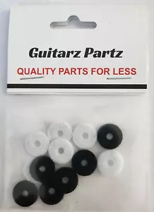 Black White Strap Button Mounting Felt Washers Guitar Bass Acoustic - Picture 1 of 2