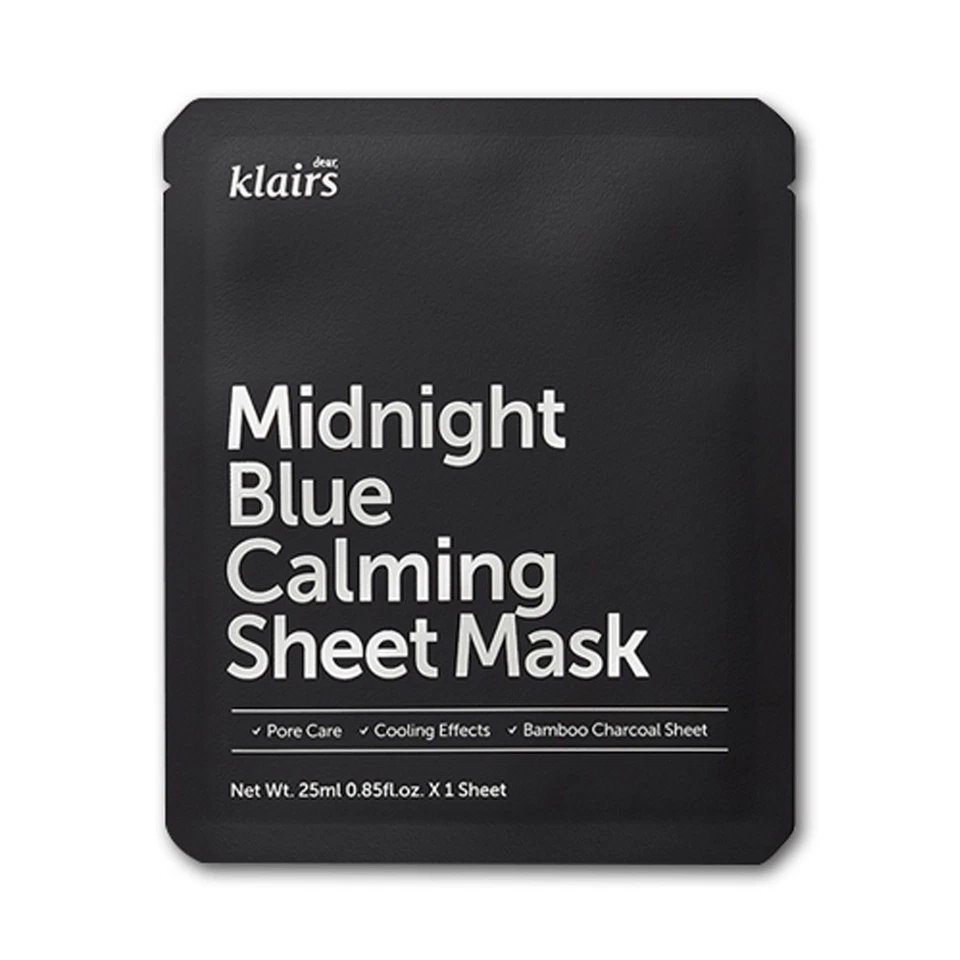 [Klairs] Midnight Blue Calming Sheet Mask - 2pcs / Free Gift - Image 1 of 1