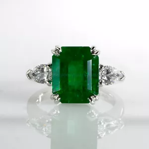 6.46 Carats Colombian Emerald and Diamond Statement Ring GIA Certified - Bild 1 von 7