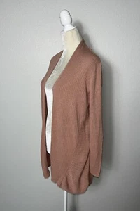 Eileen Fisher Seide Bio Baumwolle Langarm Longline Ribbed Duster Cardigan S - Bild 1 von 9