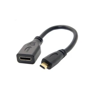 Conector convertidor adaptador cable micro HDMI tipo D macho a HDMI tipo A hembra - Imagen 1 de 3