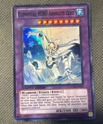 Yugioh TCG Elemental Hero Absolute Zero GENF-ENSE1 Limited Edition VLP - Image 1 of 4