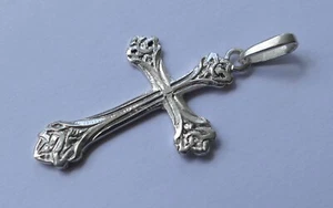 Colgante Cruz 830 S Plata Vintage Alrededor 1940 Cross Pendant Silver - Imagen 1 de 4