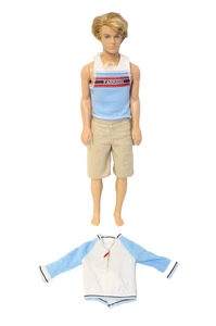2005 Ken Barbie Puppe Mattel, Inc 1968 Indonesien #1678 Knie gebeugt mit Haaren, Kleidung - Bild 1 von 8