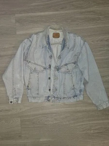 Vintage Code Bleu Denim Trucker Jacket Men’s M 80’s 90’s Japanese Denim Boxy - Picture 1 of 8