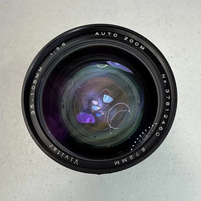 Vivitar 35-105mm f/3.5 Auto Zoom Lens for Canon FD Mount – Tokina Japan 72mm - Image 1 of 4