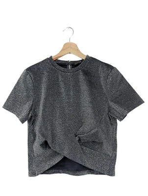 GUESS Blusa brillante Donna Camicetta a blusa Taglia IT 44 argento - Immagine 1 di 4