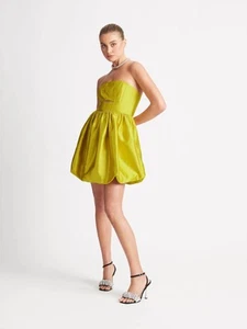 Sheike RSVP Chartreuse Yellow Bubble Hem Dress 10 - Picture 1 of 10