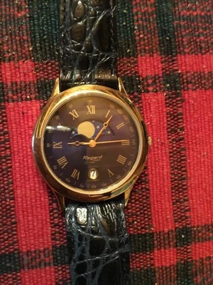 Reloj Raro Regent Osco Fase Lunar Con Fecha, Alemania, En Estado Nuevo  Foto 1 de 4