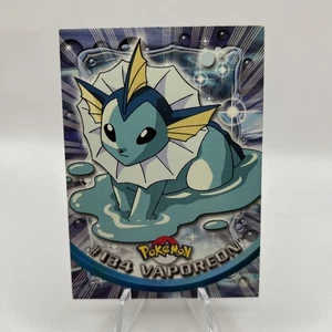 Pokemon 2000 TCG #134 Vaporeon Topps Animation Edition Series 3 Blue Logo - Picture 1 of 2
