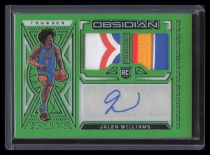 2022-23 Panini Obsidian Ink Green Flood Jalen Williams RC parche doble automático 5/20 - Imagen 1 de 2