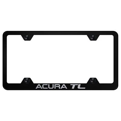 Marco de matrícula de cuerpo ancho de acero inoxidable grabado con láser Acura TL Foto 1 de 3