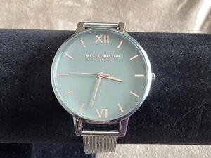 Olivia Burton Watch Two Tone Grey Dial Stainless Steel Mesh Strap - Picture 1 of 12