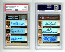 GIBSON/MUSIAL/BROCK 2005 Donruss Signature Inkcredible Ink Auto PSA 9 POP 3