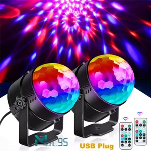2x Party Magic Ball Light Party Disco RGB LED DJ Club Stage Light Remote Control - Picture 1 of 16