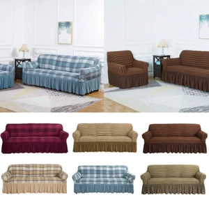 1/2/3/4 Seater 3D Bubble Lattice Stretch Sofa Cover Couch Slipcover Protector - Picture 1 of 40