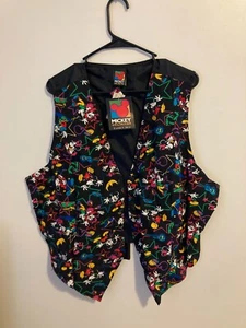 Vintage Mickey Unlimited Vest Adult Plus Size 24W 90s Disney NWT Cartoon 1990s - Picture 1 of 6