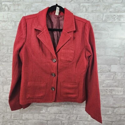 Old Navy Red Blazer Vintage 1994 Wool Button Down Size Medium - Image 1 of 4