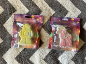 Body Raves Cotton Candy Scented Unicorn And Robot Bath Bombs 2 Pk - Picture 1 of 1