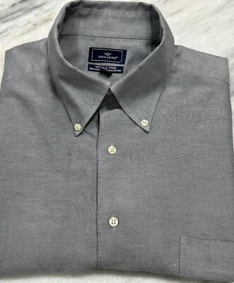 Dockers Bluish Gray Dress Shirt, XL 17-17.5-32/33, Wrinkle Free Long Sleeve - Image 1 of 3