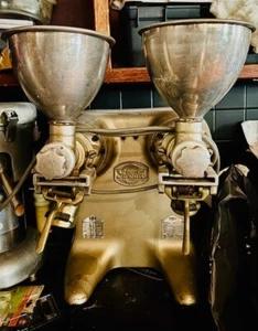 vintage commercial coffee grinder with two hoppers - Picture 1 of 5