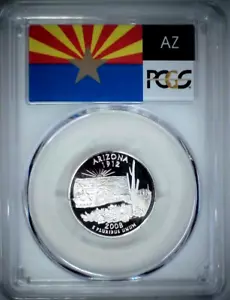 2008-S 25C State Quarter Arizona PCGS PR69 DCAM 90% Silver 23lstt0820 - Picture 1 of 4