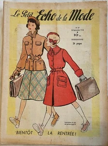 LE PETIT ECHO DE LA MODE n° 37 du 10 Septembre 1950 revue ancienne couture - Picture 1 of 3