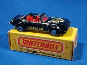 1983 Matchbox #35, T-Roof Pontiac Trans Am, Black, NEAR MINT, w/ Yellow Box!