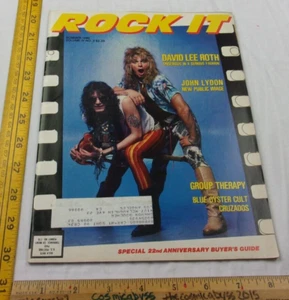 Van Halen David Lee Roth John Lydon Blue Oyster Cult Rock It magazine 1986 - Imagen 1 de 7