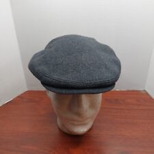 SAKS FIFTH AVENUE Cashmere Wool Newsboy Cabbie Hat Made In Italy Cap Gray Size M