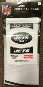 NY JETS Bandera Vertical 27" x 37" - NFL - Por WINCRAFT - INTERIOR/EXTERIOR - 2 LADOS - Imagen 1 de 2