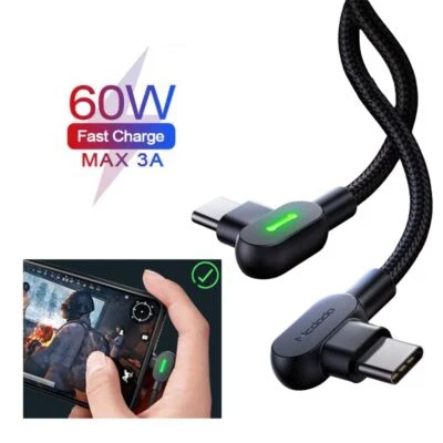 60W Super Fast Charging Cable USB-C To USB-C For Samsung Galaxy S23 S22 S21 S20 - Image 1 of 4