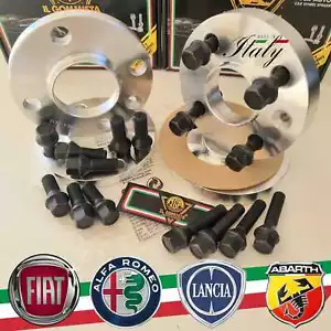 4 DISTANZIALI 16+16mm CON BULLONI NERI PER FIAT LANCIA ALFA ROMEO 4X98 58,1 - Imagen 1 de 4